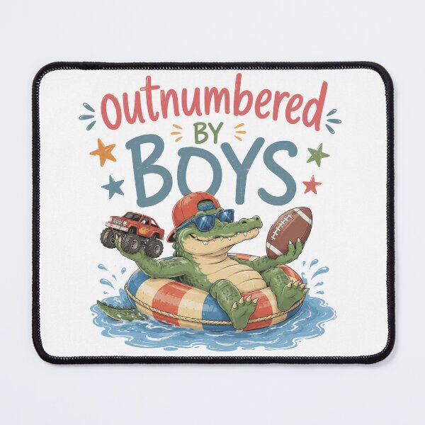 Item preview, Outnumbered By Boys Funny Gator Boy Mom Art designed and sold by VGAfanatic.