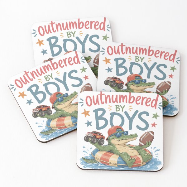 Item preview, Outnumbered By Boys Funny Gator Boy Mom Art designed and sold by VGAfanatic.