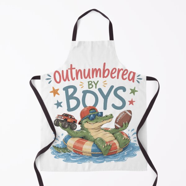 Item preview, Outnumbered By Boys Funny Gator Boy Mom Art designed and sold by VGAfanatic.