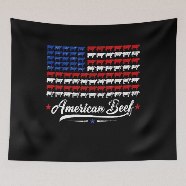 Item preview, American Beef Patriotic Cow Flag Graphic for Ranch Life designed and sold by FormalDehyena.