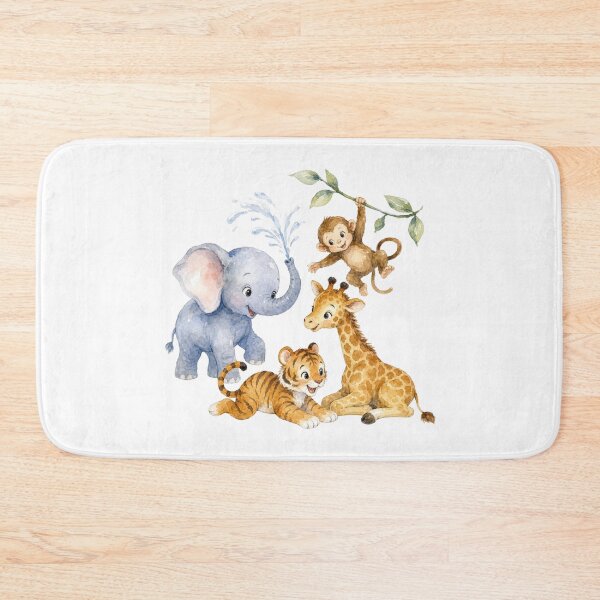 Item preview, Playful Safari Animal Friends | Giraffe Elephant Monkey Tiger Nursery Art designed and sold by PAPIRO SIGLO XXI.