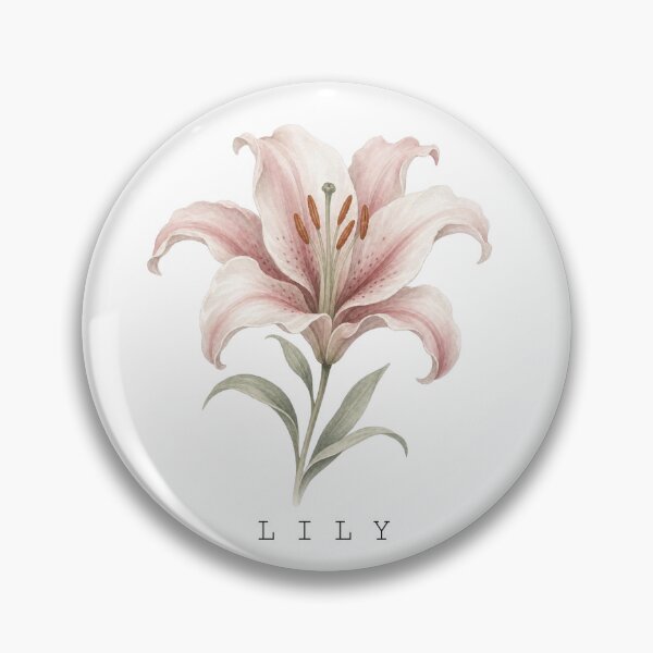 Item preview, Blush Pink Lily Watercolor Botanical Flower Illustration Art designed and sold by FernLiz.