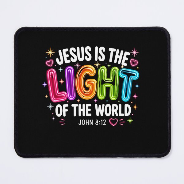Item preview, Jesus Is The Light Neon Christian Faith Quote Art designed and sold by FormalDehyena.