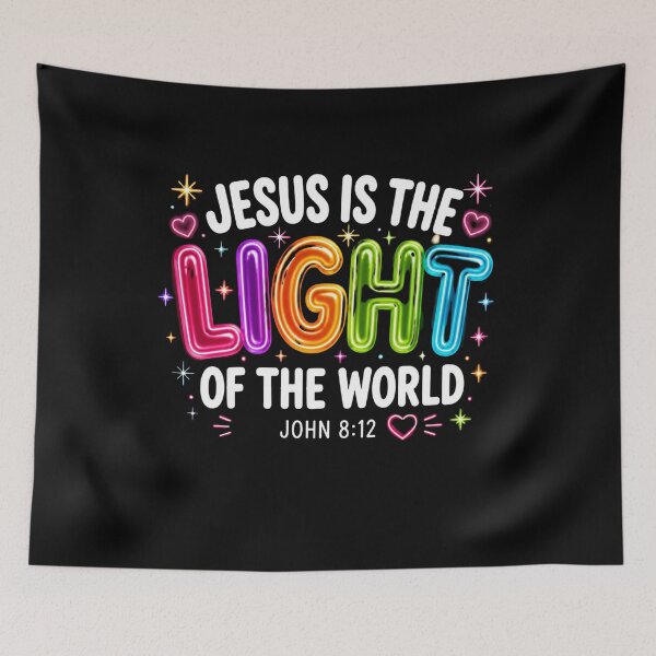 Item preview, Jesus Is The Light Neon Christian Faith Quote Art designed and sold by FormalDehyena.