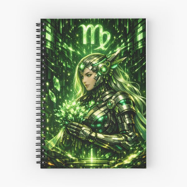 Item preview, Cyberpunk Virgo – Emerald Futuristic Zodiac Maiden designed and sold by Neo Tokio.