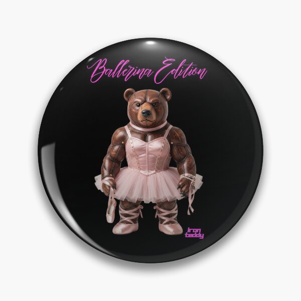 Item preview, Ballerina Iron Teddy - Muscular Bear in Pink Tutu designed and sold by Woof-zil.