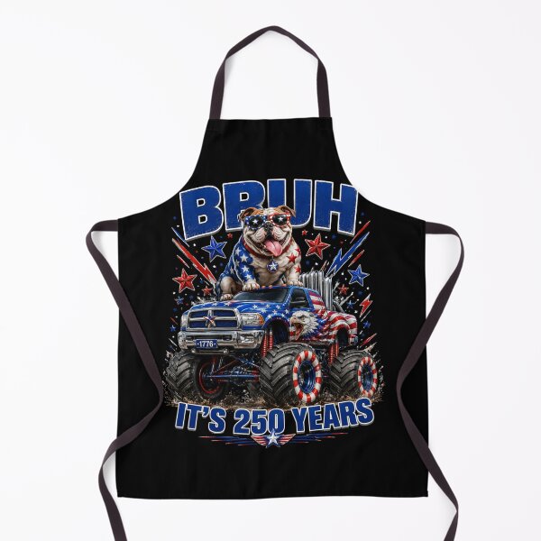 Item preview, patriotic bulldog 250 years american flag monster truck art designed and sold by FormalDehyena.