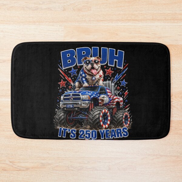 Item preview, patriotic bulldog 250 years american flag monster truck art designed and sold by FormalDehyena.