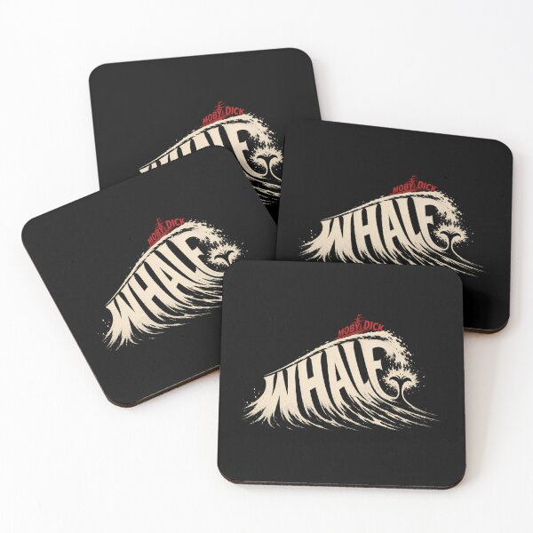 Item preview, Moby Dick Wave Typography Ocean Whale Water Spout Art designed and sold by Fenay Designs.