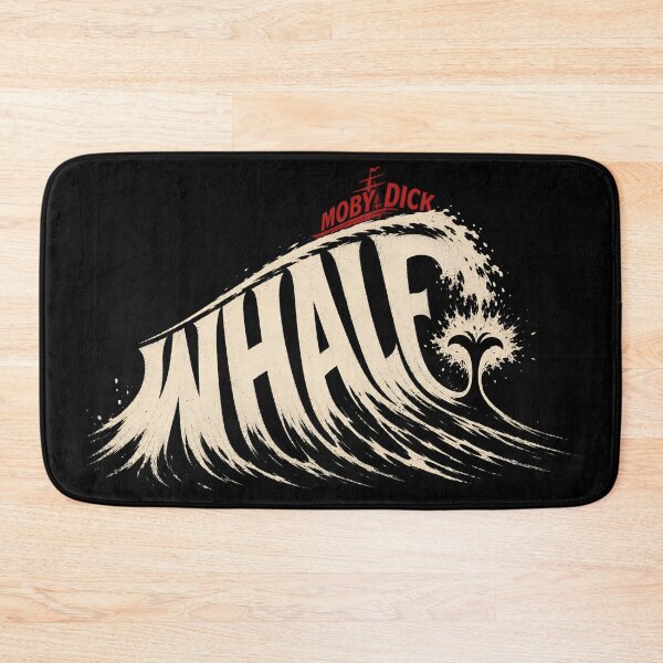 Item preview, Moby Dick Wave Typography Ocean Whale Water Spout Art designed and sold by Fenay Designs.
