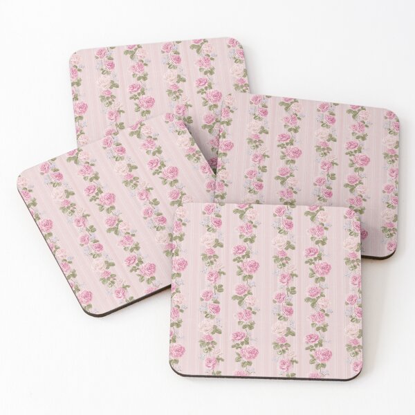 Item preview, Romantic Pink Rose Stripe Pattern designed and sold by Kritiveemporio.