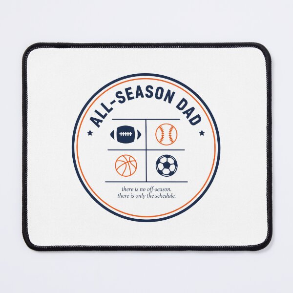 Item preview, All Season Dad Sports Schedule Circular Badge designed and sold by Enea Kelo.
