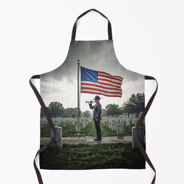 Item preview, Military Bugler American Flag designed and sold by Home Decor Art.