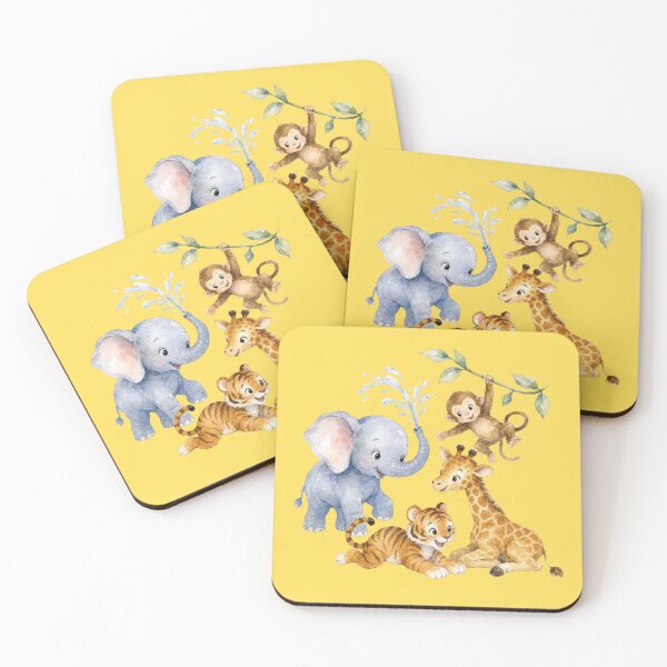 Item preview, Playful Safari Animals | Giraffe Elephant Monkey Tiger Nursery Art designed and sold by PAPIRO SIGLO XXI.