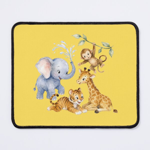 Item preview, Playful Safari Animals | Giraffe Elephant Monkey Tiger Nursery Art designed and sold by PAPIRO SIGLO XXI.