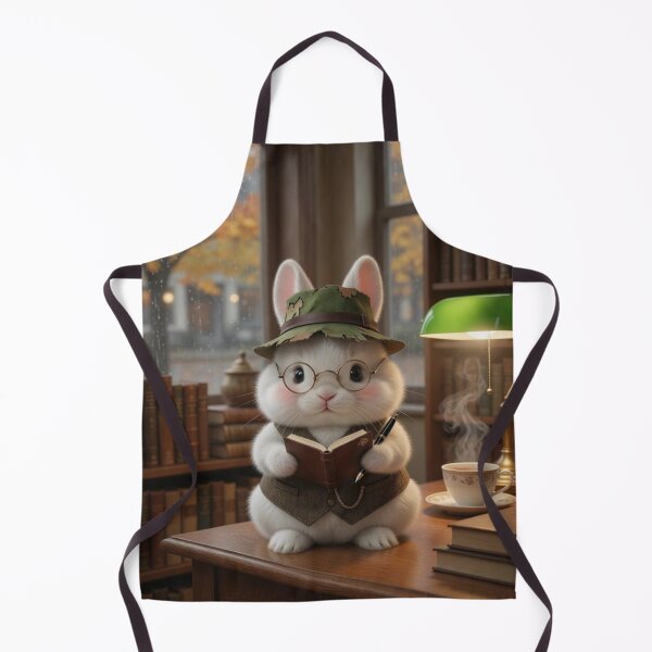 Item preview, Cute Bookworm Rabbit in Rainy Library designed and sold by lovelistivkaa.