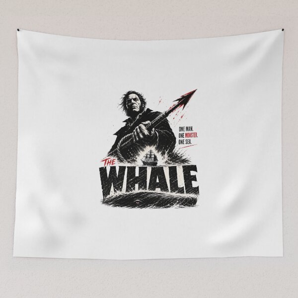 Item preview, Moby Dick Captain Ahab The Whale One Man One Monster Art designed and sold by Fenay Designs.