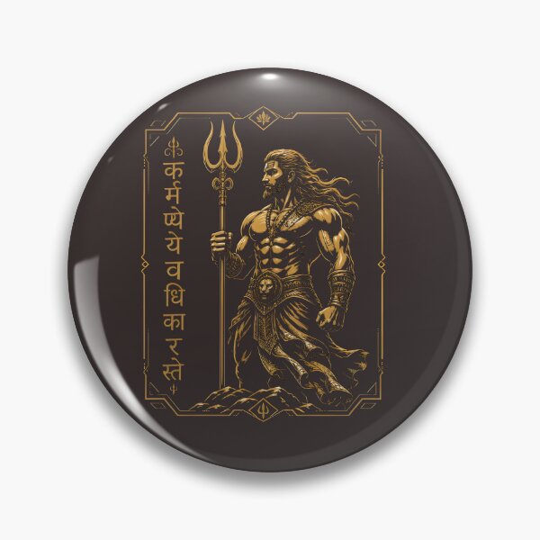 Item preview, Lord Shiva Mahadev with Karmanye Vadhikaraste Shloka Art designed and sold by RoyalEarthstore.