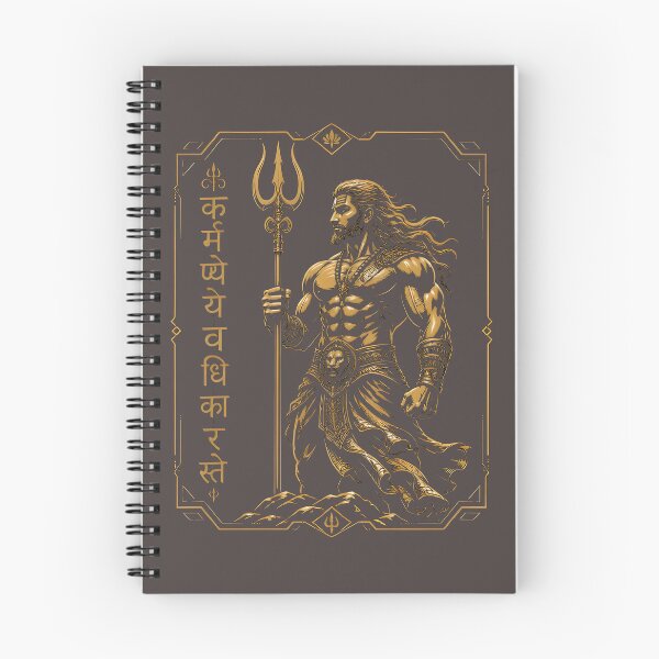 Item preview, Lord Shiva Mahadev with Karmanye Vadhikaraste Shloka Art designed and sold by RoyalEarthstore.