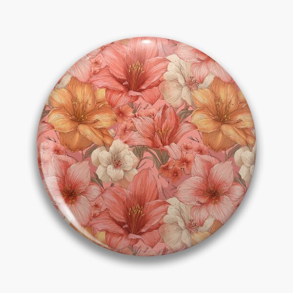 Item preview, Fresh Amaryllis Flower - Tropical Flower Pattern   - Christmas Gift Baskets designed and sold by RoyalStarsPatts.