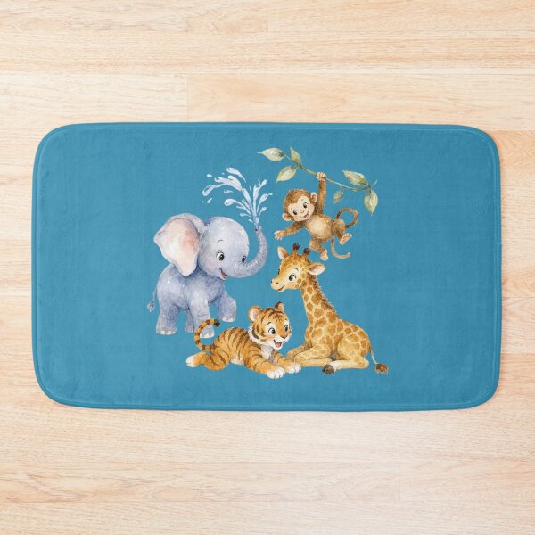 Item preview, Playful Safari Animal Friends | Giraffe Elephant Monkey Tiger Nursery Art designed and sold by PAPIRO SIGLO XXI.