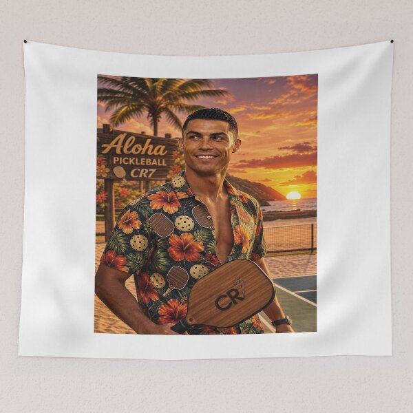 Item preview, Ronaldo Hawaiian Pickleball Sunset Graphic Shirt designed and sold by mo-carnival.