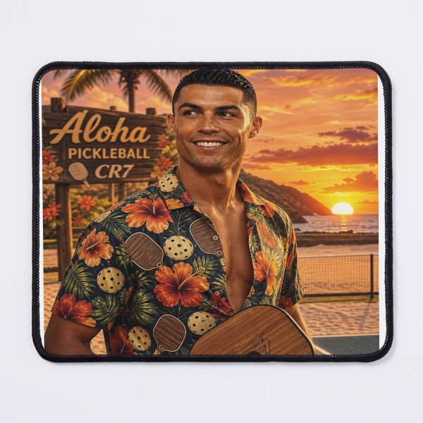 Item preview, Ronaldo Hawaiian Pickleball Sunset Graphic Shirt designed and sold by mo-carnival.