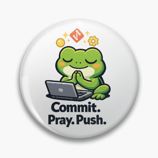 Item preview, Git Commit Frog Sticker designed and sold by SimplePoDesign.