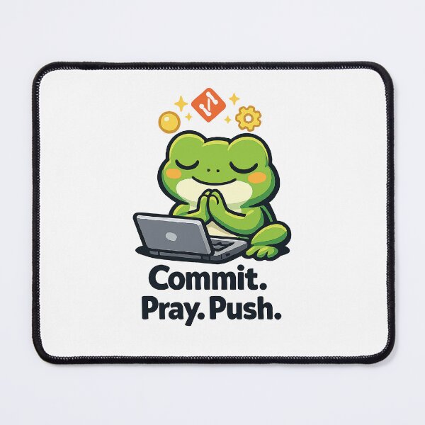 Item preview, Git Commit Frog Sticker designed and sold by SimplePoDesign.