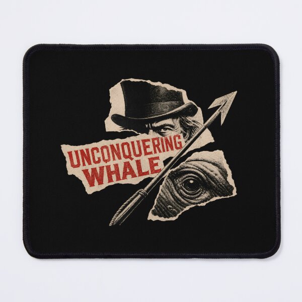 Item preview, Captain Ahab Unconquering Whale Torn Paper Moby Dick Art designed and sold by Fenay Designs.