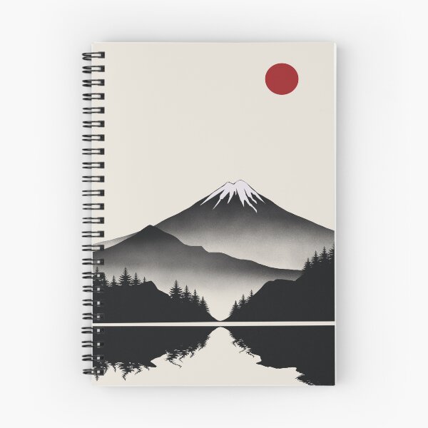Item preview, Mount Fuji Minimalist Landscape with Red Sun designed and sold by Little  Dean.