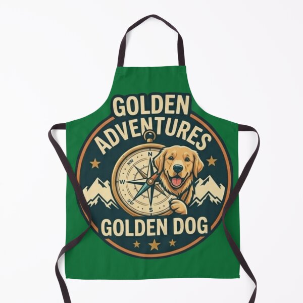 Item preview, Golden Retriever Adventures Compass Mountain Hiking Dog designed and sold by thoughtswear.