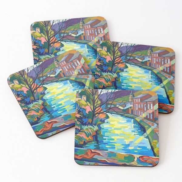 Item preview, Vibrant Rochdale Canal from Co-op Bridge Sowerby Bridge Art designed and sold by ArtworkNorth.
