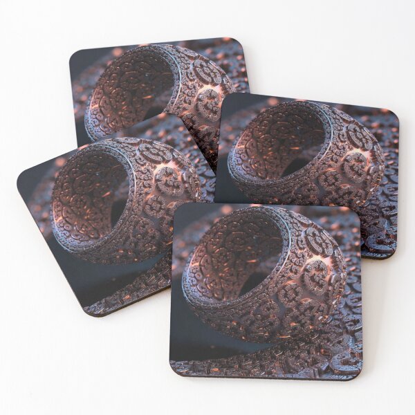 Item preview, Luxurious 3D Textured Fractal Bronze Ring Design designed and sold by IntelliMindDesigns.