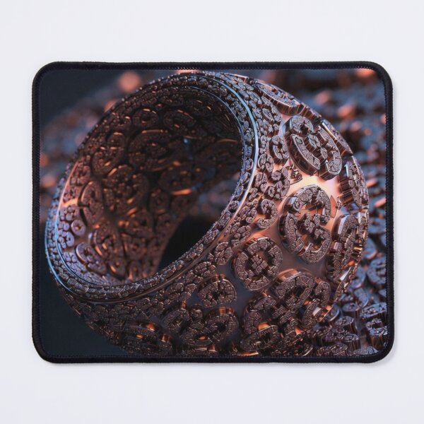 Item preview, Luxurious 3D Textured Fractal Bronze Ring Design designed and sold by IntelliMindDesigns.