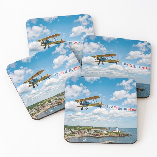 Artikelvorschau, Plane Banner Happy 250 Birthday America entworfen und verkauft von Home Decor Art.