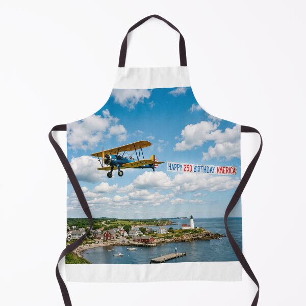 Item preview, Plane Banner Happy 250 Birthday America designed and sold by Home Decor Art.