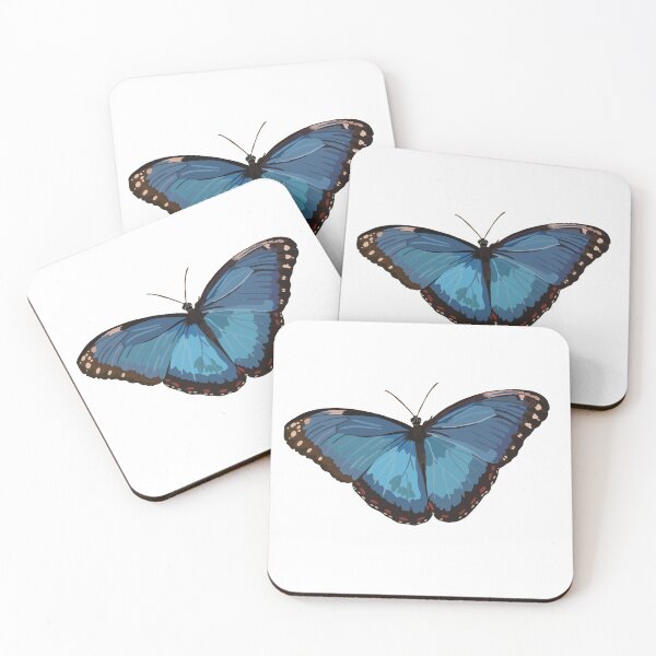 Item preview, Blue Morpho Butterfly Tropical Wildlife Insect Nature Butterfly Botanical Design designed and sold by PrettylittlepastelUk.