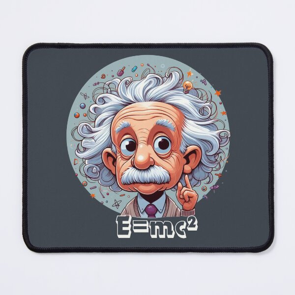 Item preview, Albert Einstein Portrait (Blue Background) designed and sold by MusesWhispers.