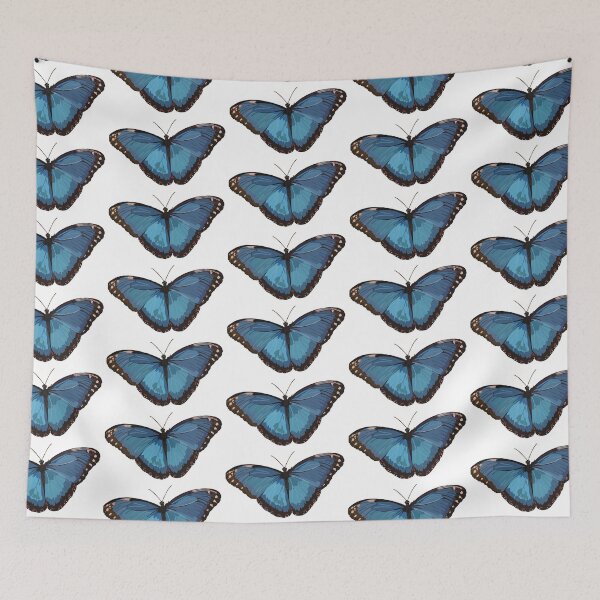 Item preview, Blue Morpho Butterfly Tropical Wildlife Insect Nature Butterfly Botanical Design designed and sold by PrettylittlepastelUk.