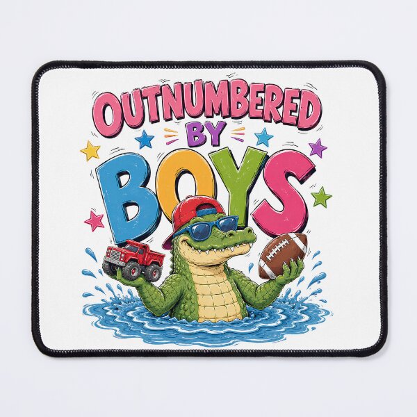 Item preview, Outnumbered By Boys Funny Gator Boy Mom Art designed and sold by VGAfanatic.