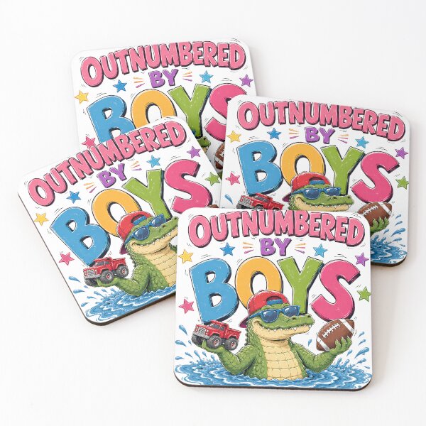 Item preview, Outnumbered By Boys Funny Gator Boy Mom Art designed and sold by VGAfanatic.