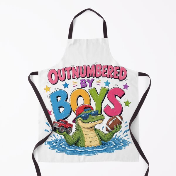 Item preview, Outnumbered By Boys Funny Gator Boy Mom Art designed and sold by VGAfanatic.