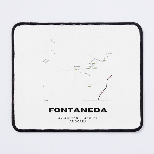 Item preview, Fontaneda Map Print | Minimalist Road Map of Fontaneda, Andorra designed and sold by RM-Journey.