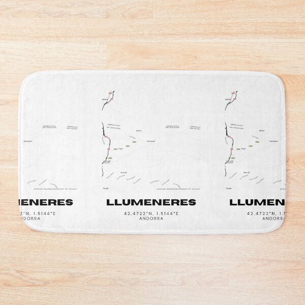 Item preview, Llumeneres Map Print | Minimalist Road Map of Llumeneres, Andorra designed and sold by RM-Journey.