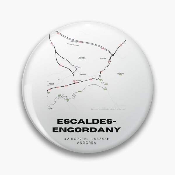 Item preview, Escaldes-Engordany Map Print | Minimalist Road Map of Escaldes-Engordany, Andorra designed and sold by RM-Journey.