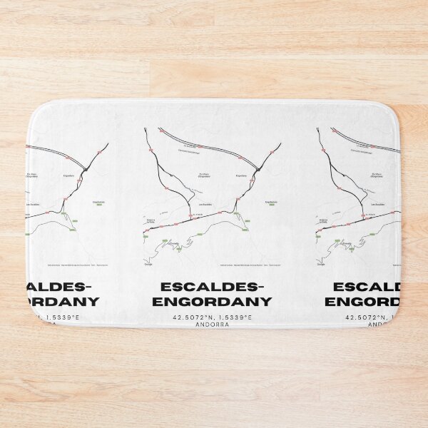 Item preview, Escaldes-Engordany Map Print | Minimalist Road Map of Escaldes-Engordany, Andorra designed and sold by RM-Journey.