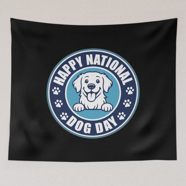 Item preview, Happy National dog day  designed and sold by ElRyanStore.