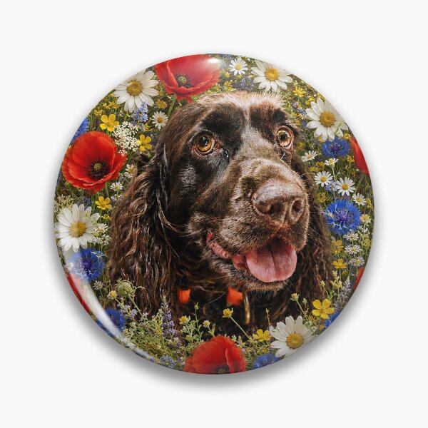 Item preview, Flowering Field Cocker Spaniel designed and sold by Les Pics'n'Pop de Lara.