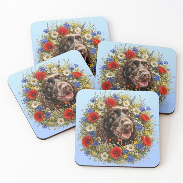 Item preview, Flowering Field Cocker Spaniel designed and sold by Les Pics'n'Pop de Lara.